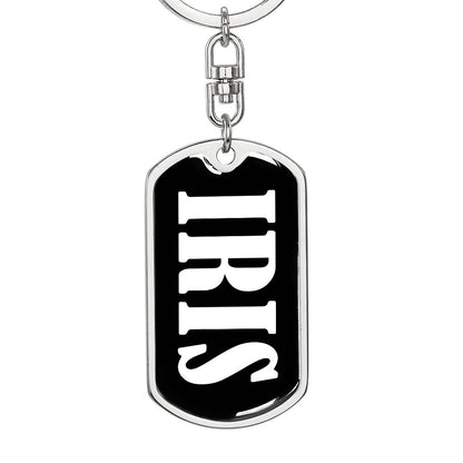 Iris v01w - Luxury Dog Tag Keychain