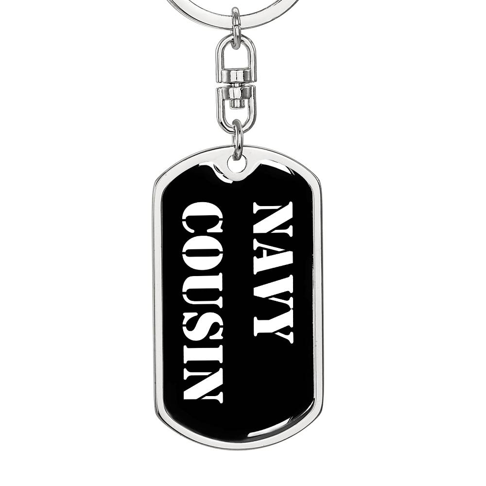 Navy Cousin v3 - Luxury Dog Tag Keychain