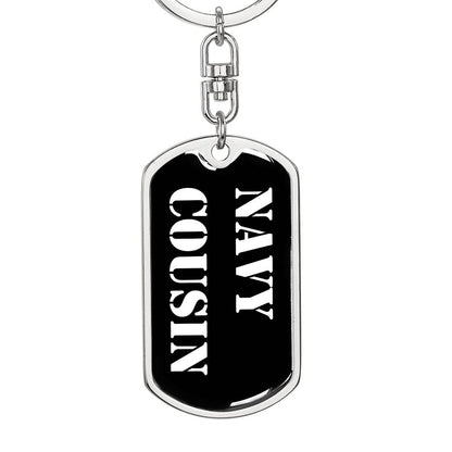 Navy Cousin v3 - Luxury Dog Tag Keychain
