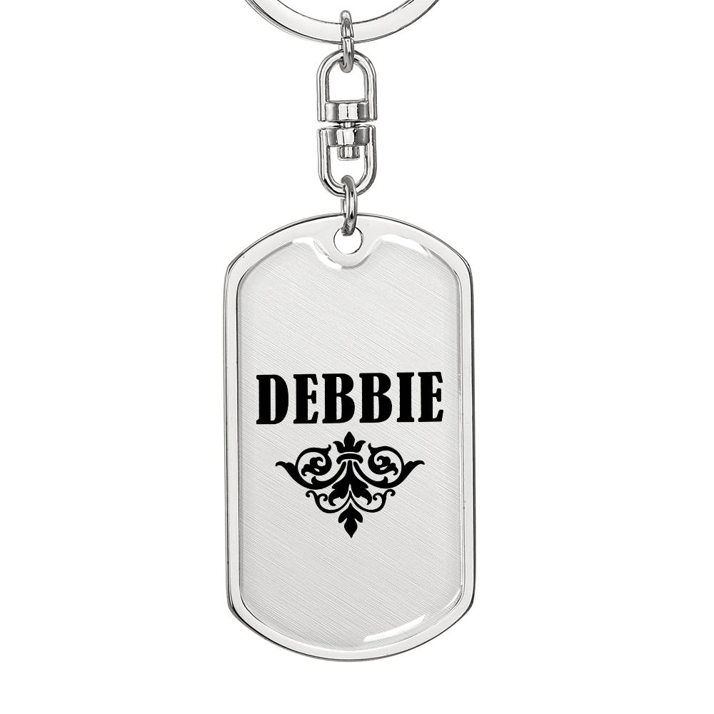 Debbie v01a - Luxury Dog Tag Keychain