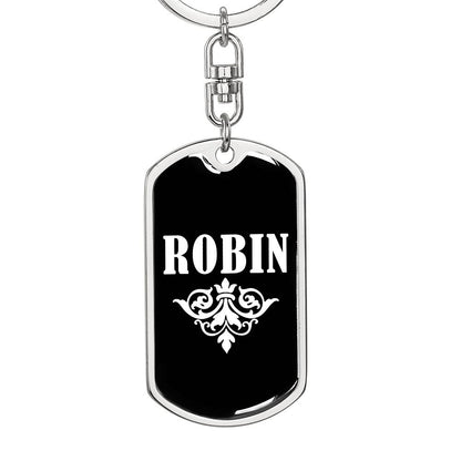 Robin v03a - Luxury Dog Tag Keychain