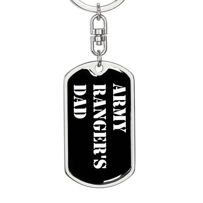 Army Ranger's Dad v3 - Luxury Dog Tag Keychain