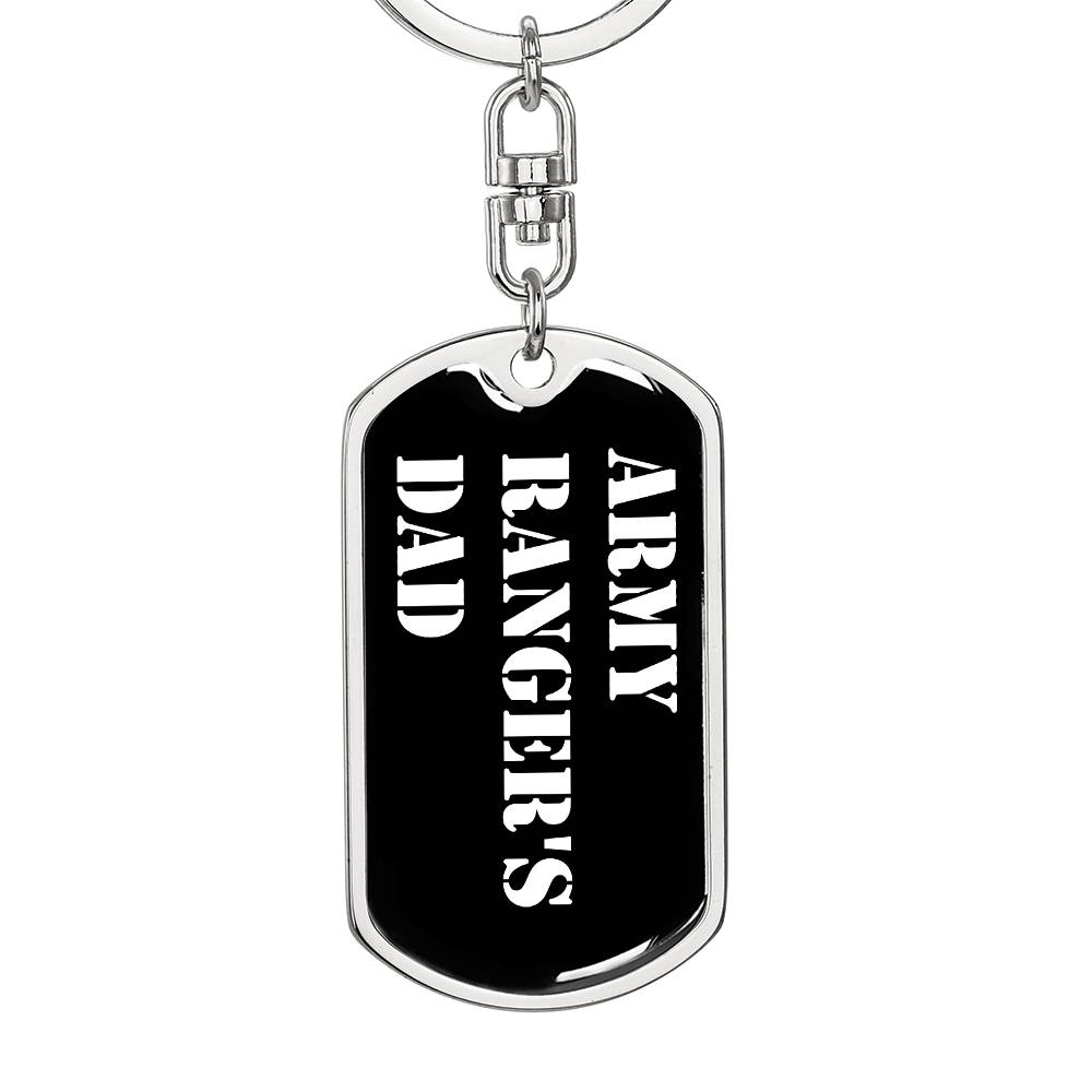 Army Ranger's Dad v3 - Luxury Dog Tag Keychain