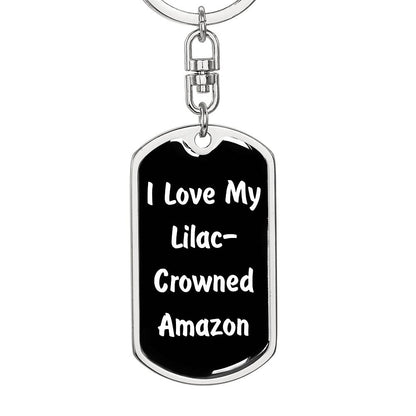 Love My Lilac-Crowned Amazon v3 - Luxury Dog Tag Keychain