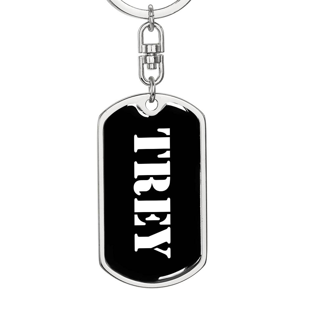 Trey v3 - Luxury Dog Tag Keychain