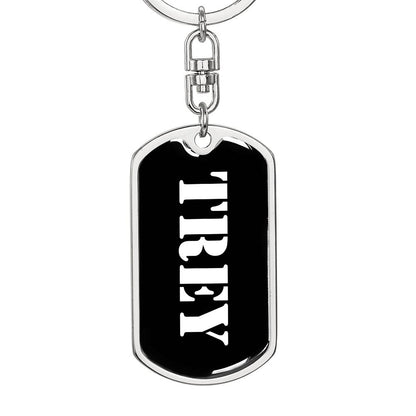 Trey v3 - Luxury Dog Tag Keychain