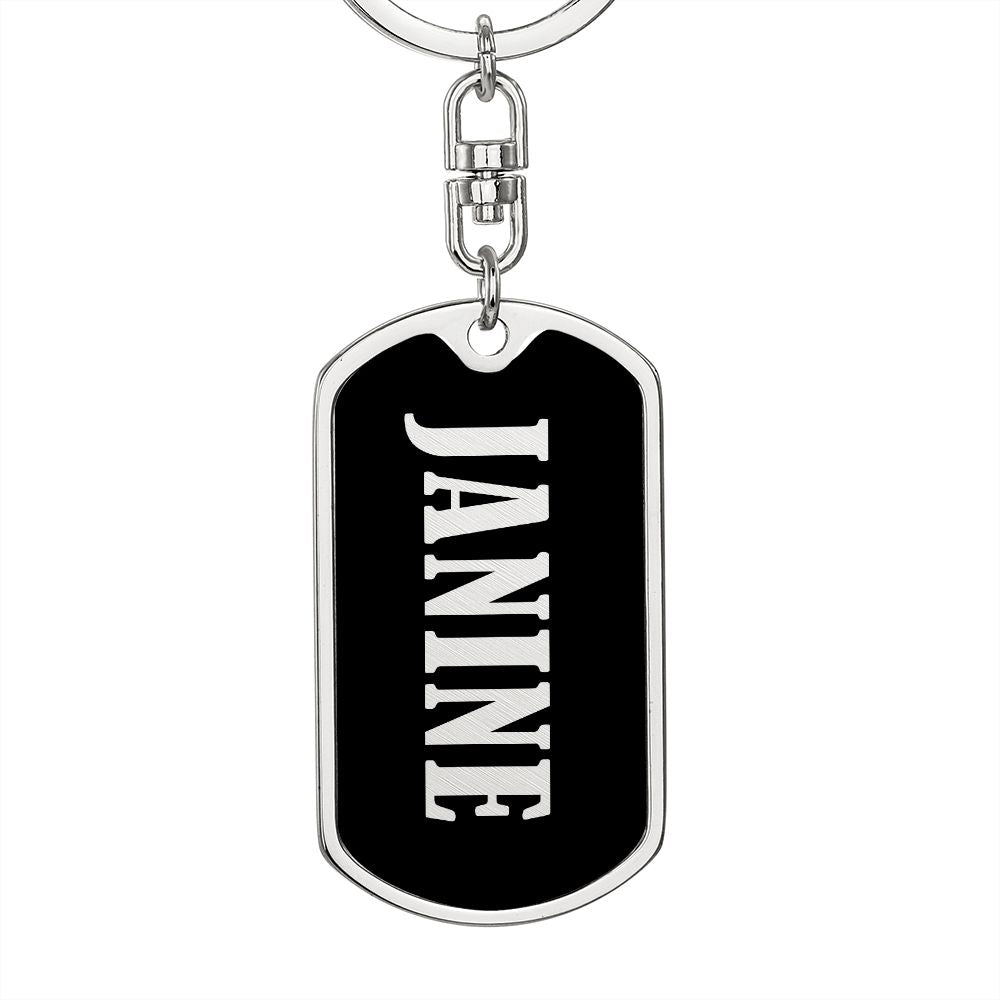 Janine v02 - Luxury Dog Tag Keychain