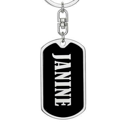 Janine v02 - Luxury Dog Tag Keychain