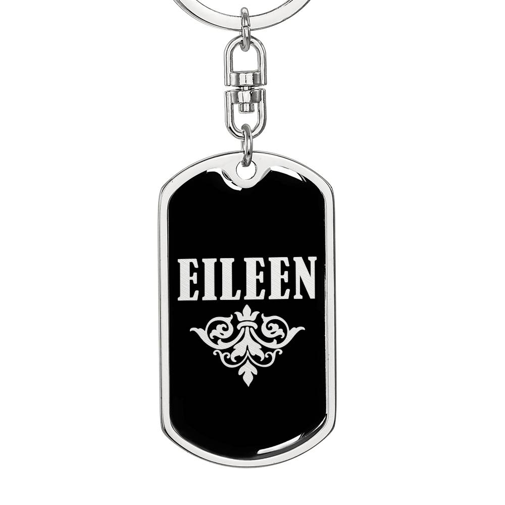 Eileen v02a - Luxury Dog Tag Keychain