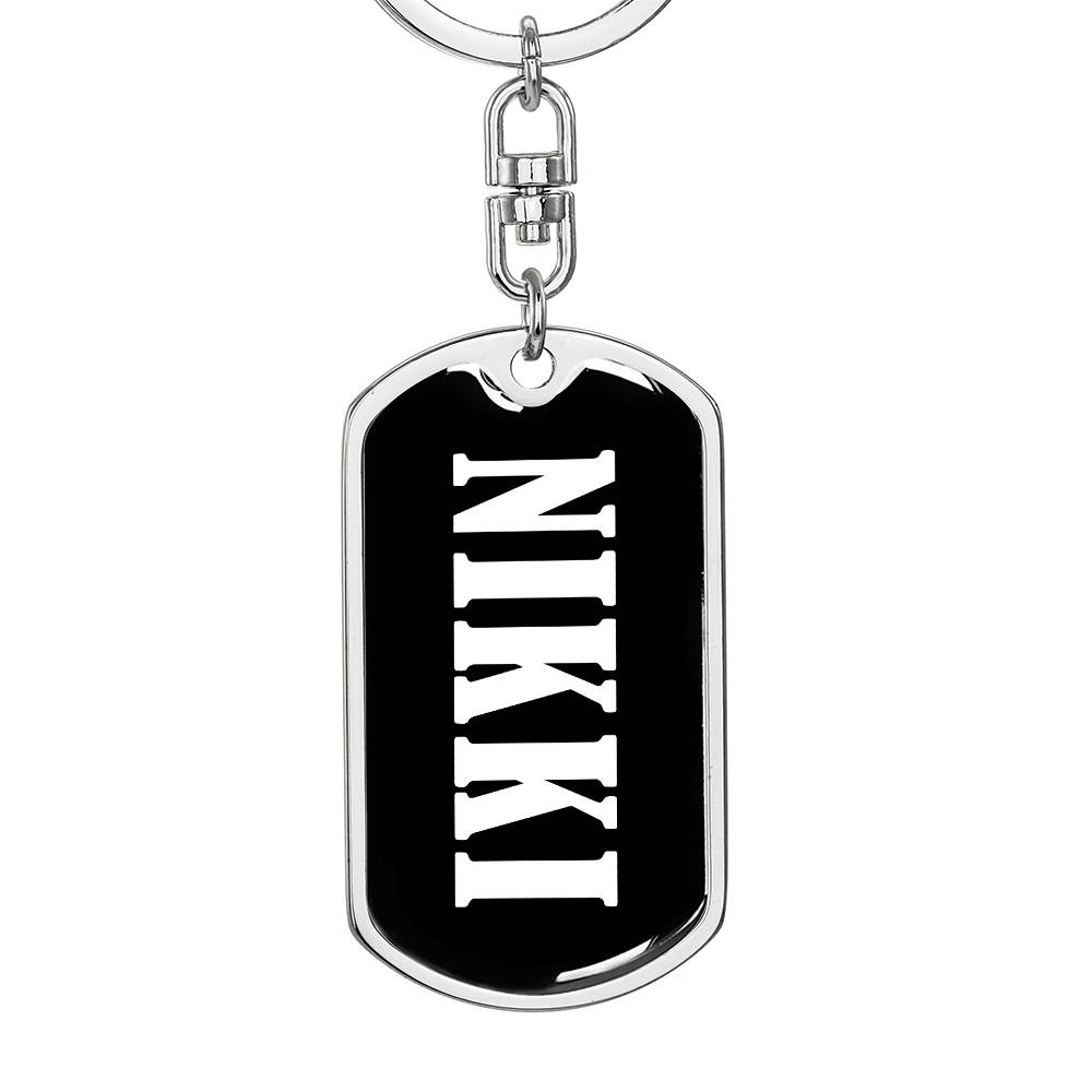 Nikki v03 - Luxury Dog Tag Keychain