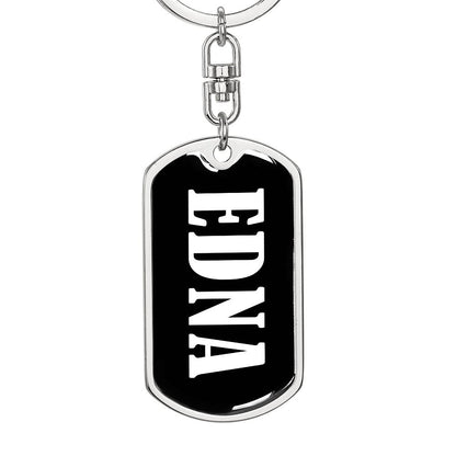 Edna v01w - Luxury Dog Tag Keychain