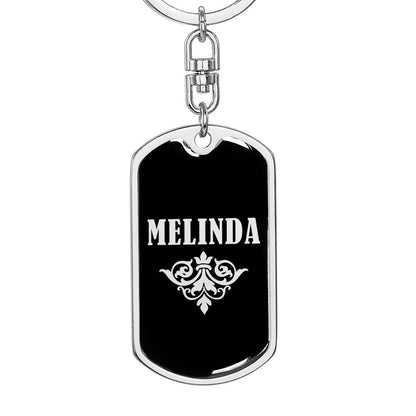 Melinda v02a - Luxury Dog Tag Keychain