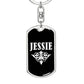 Jessie v03a - Luxury Dog Tag Keychain