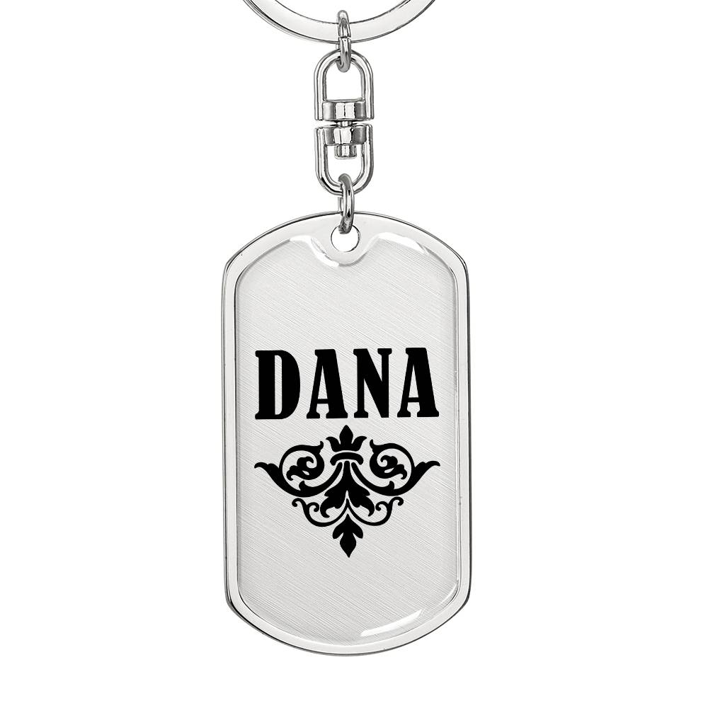 Dana v01a - Luxury Dog Tag Keychain