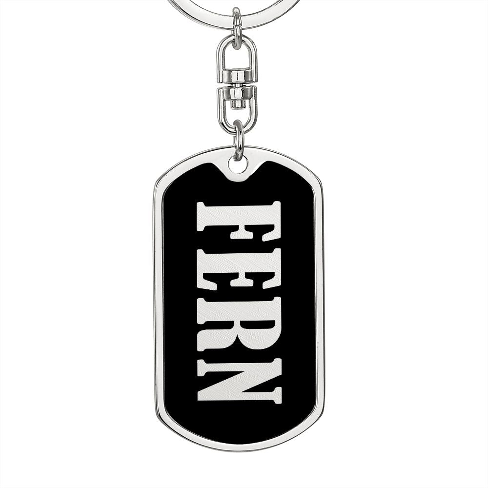Fern v02 - Luxury Dog Tag Keychain