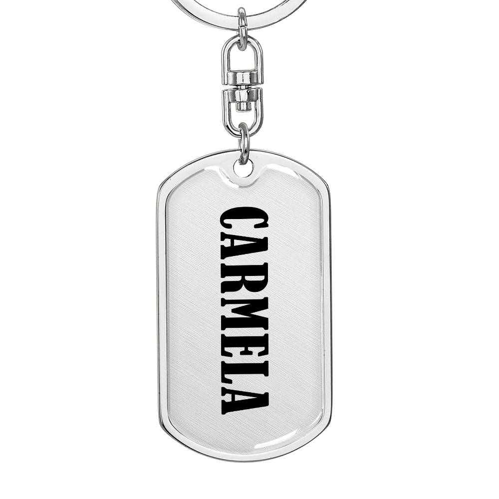 Carmela v01 - Luxury Dog Tag Keychain
