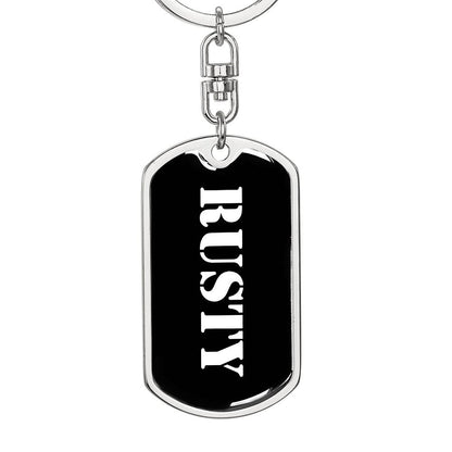 Rusty v2 - Luxury Dog Tag Keychain