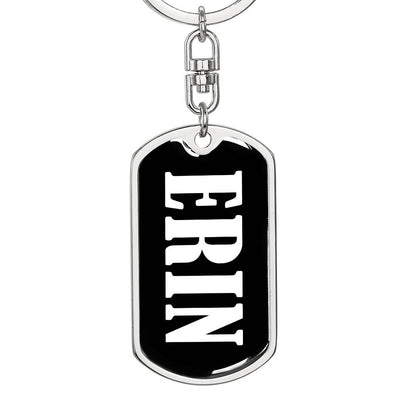 Erin v01w - Luxury Dog Tag Keychain