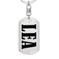 Lea v01 - Luxury Dog Tag Keychain