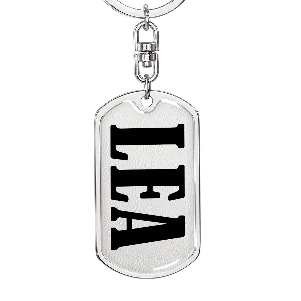Lea v01 - Luxury Dog Tag Keychain