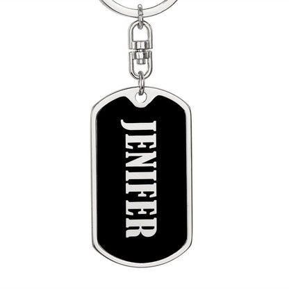 Jenifer v02 - Luxury Dog Tag Keychain