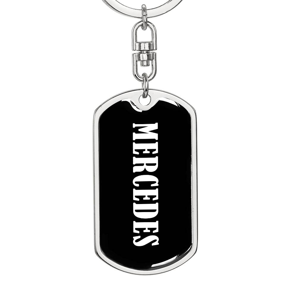 Mercedes v03 - Luxury Dog Tag Keychain