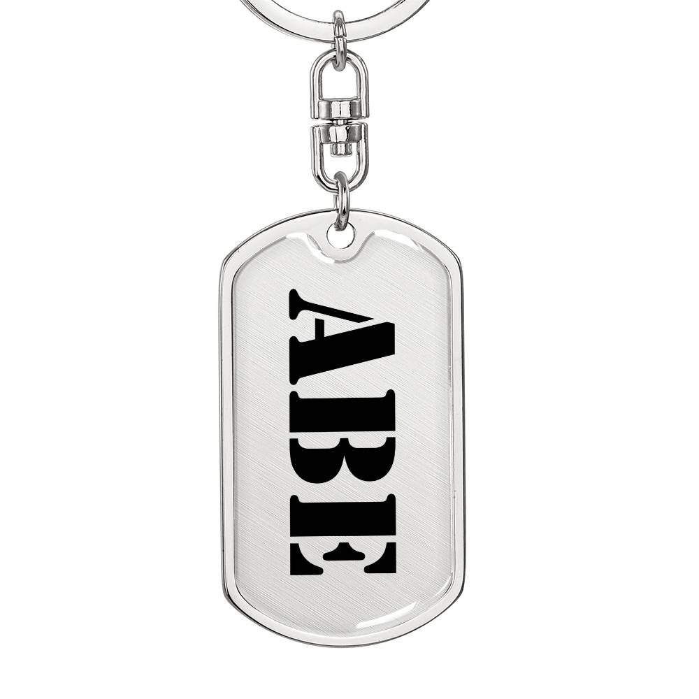 Abe - Luxury Dog Tag Keychain