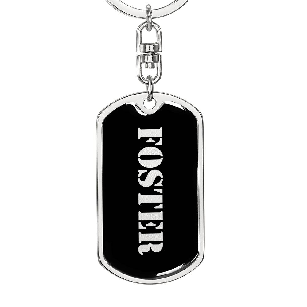 Foster v2 - Luxury Dog Tag Keychain