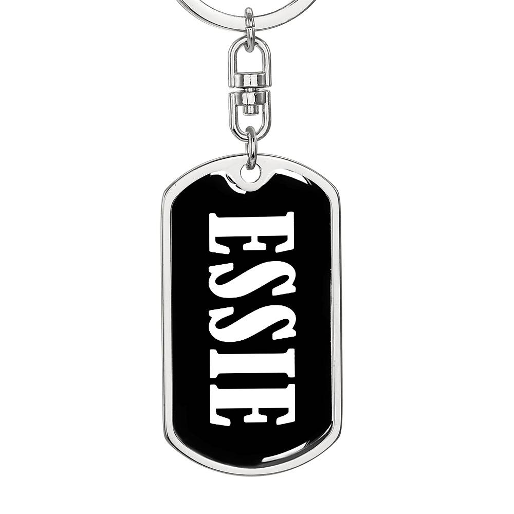 Essie v03 - Luxury Dog Tag Keychain