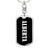 Alberta v01w - Luxury Dog Tag Keychain