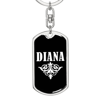 Diana v03a - Luxury Dog Tag Keychain