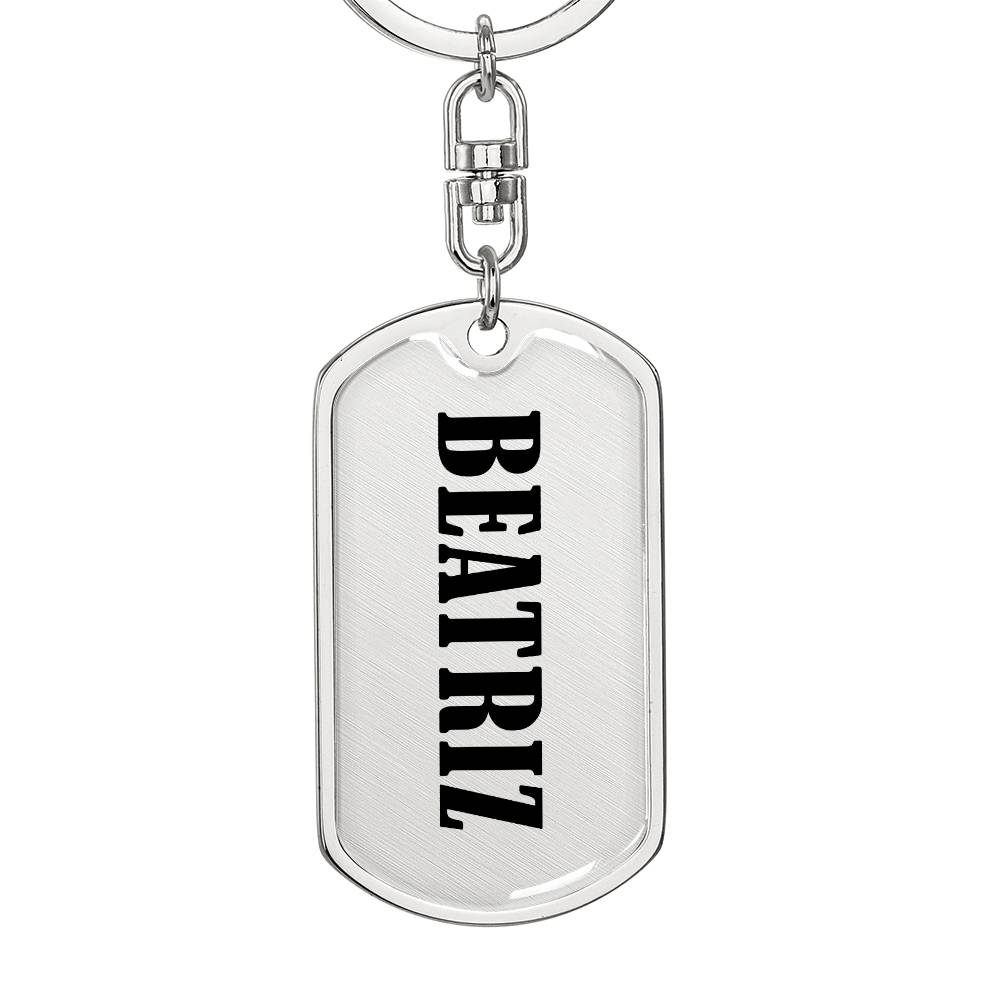Beatriz v01 - Luxury Dog Tag Keychain