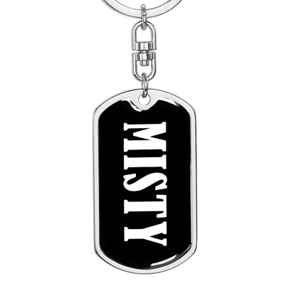 Misty v01w - Luxury Dog Tag Keychain