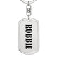 Robbie v01 - Luxury Dog Tag Keychain