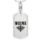 Wilma v01a - Luxury Dog Tag Keychain