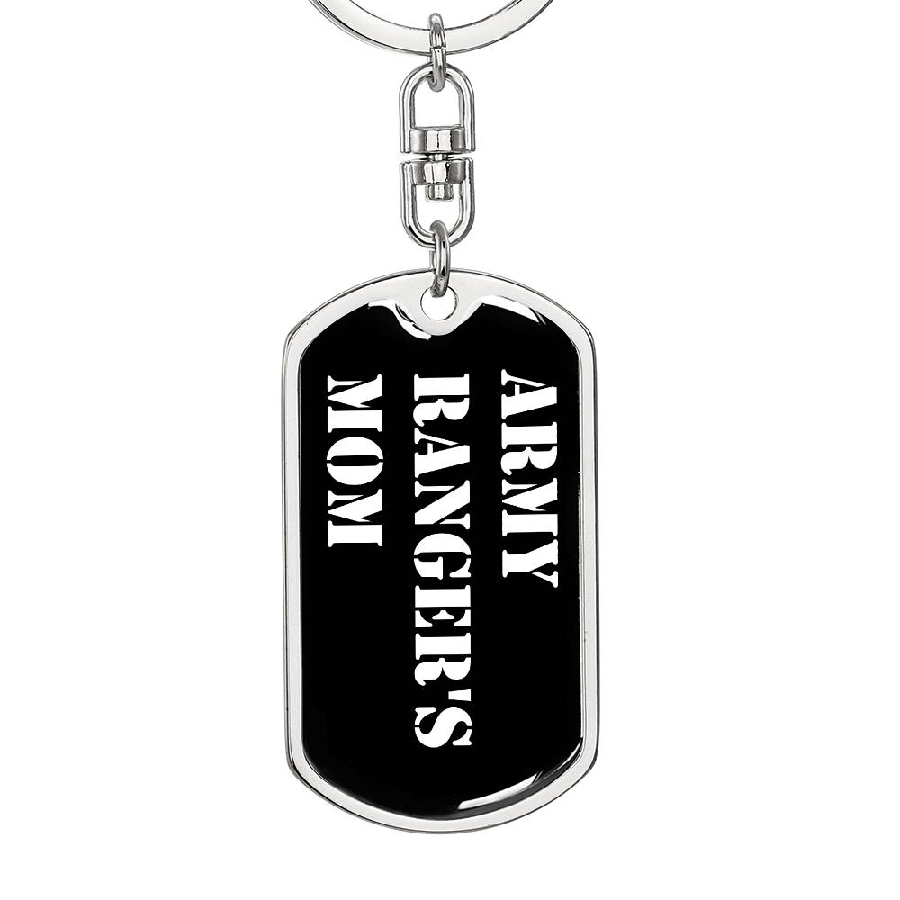 Army Ranger's Mom v3 - Luxury Dog Tag Keychain