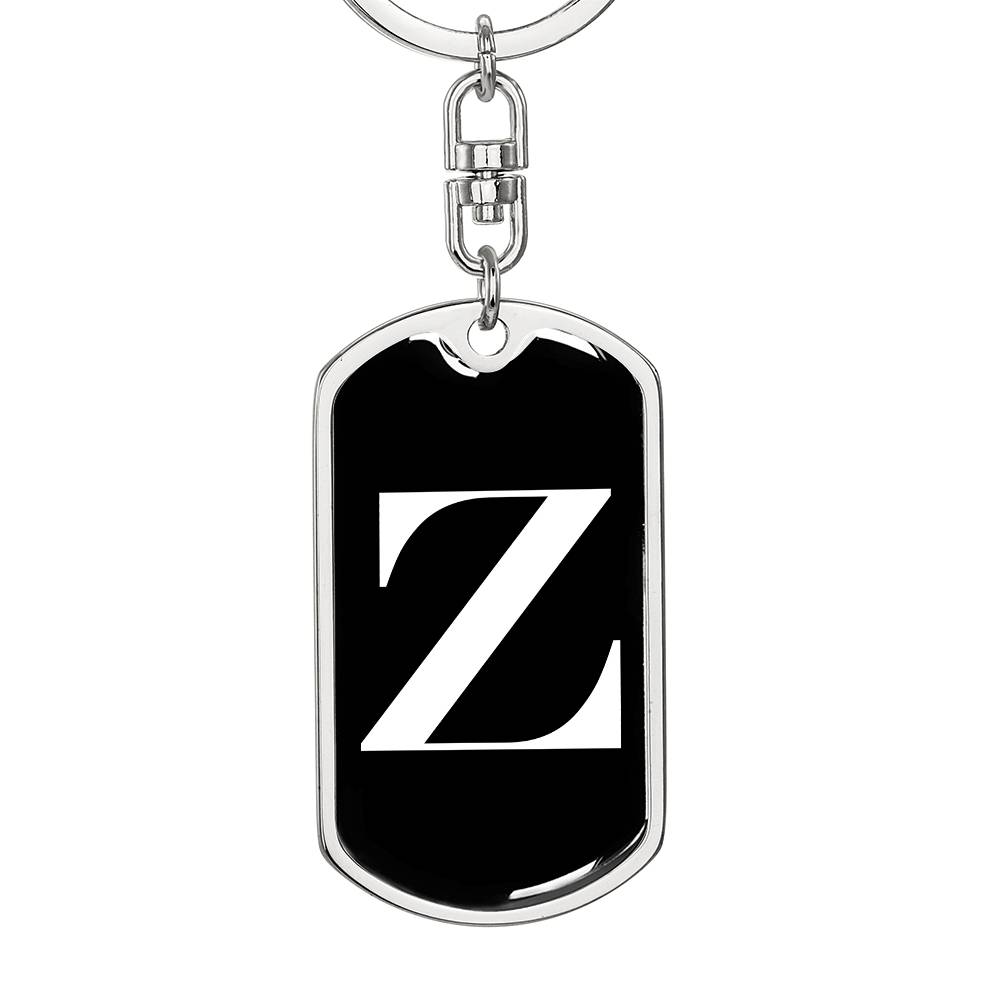 Initial Z v3a - Luxury Dog Tag Keychain