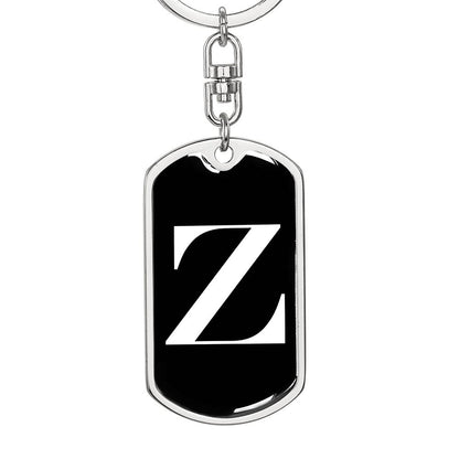 Initial Z v3a - Luxury Dog Tag Keychain