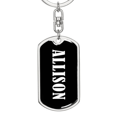 Allison v01w - Luxury Dog Tag Keychain