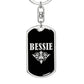 Bessie v02a - Luxury Dog Tag Keychain