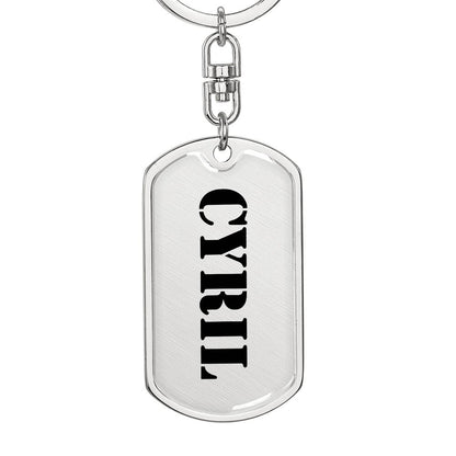 Cyril - Luxury Dog Tag Keychain