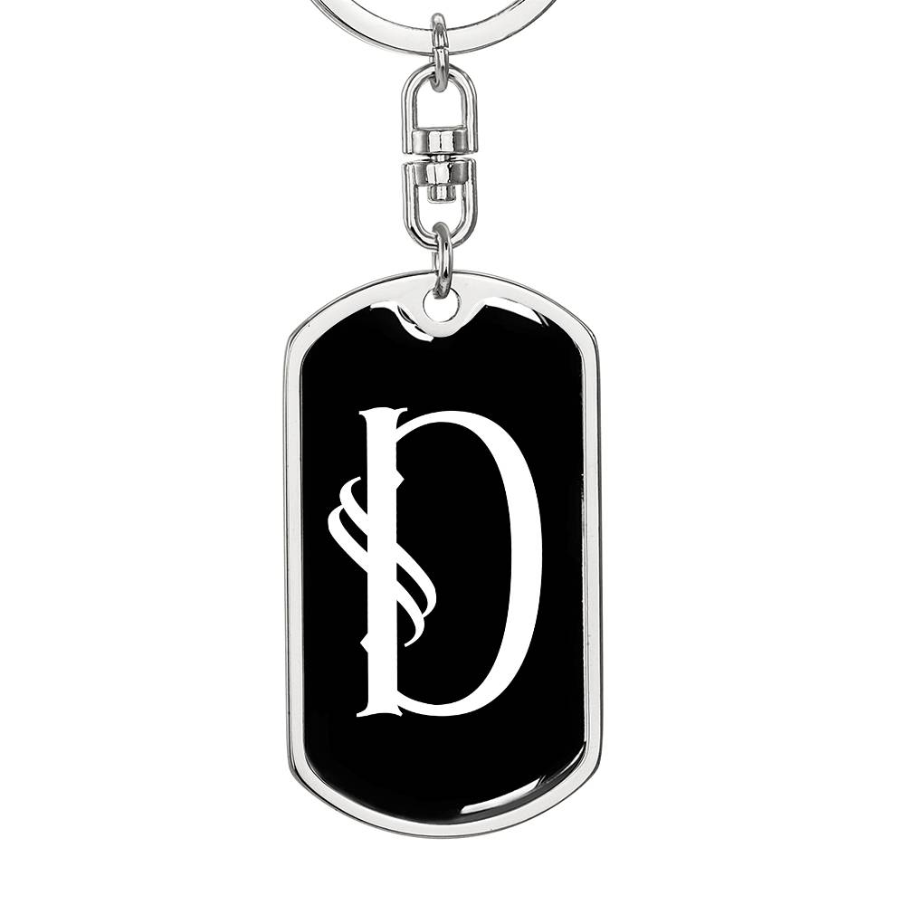 Initial D v001-13 - Luxury Dog Tag Keychain