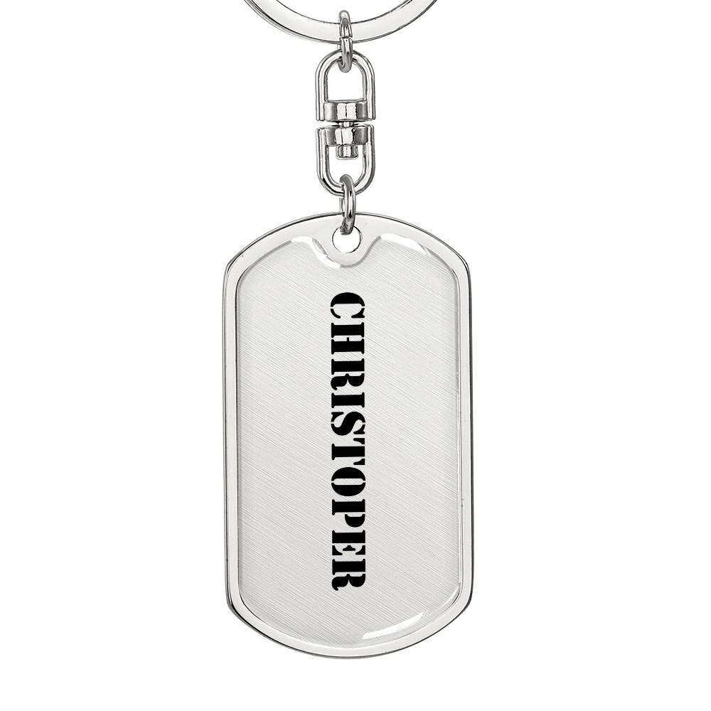 Christoper - Luxury Dog Tag Keychain