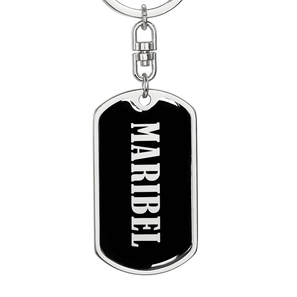 Maribel v02 - Luxury Dog Tag Keychain