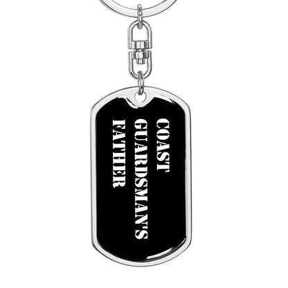 Coast Guardsman's Father v3 - Luxury Dog Tag Keychain