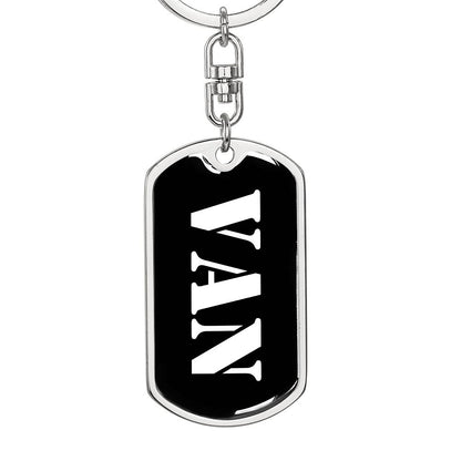 Van v2 - Luxury Dog Tag Keychain