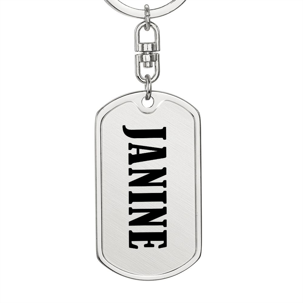 Janine v01 - Luxury Dog Tag Keychain
