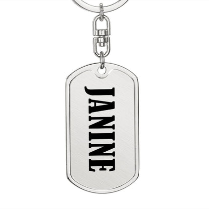 Janine v01 - Luxury Dog Tag Keychain