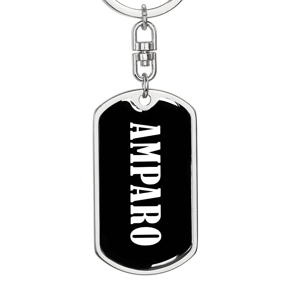 Amparo v03 - Luxury Dog Tag Keychain