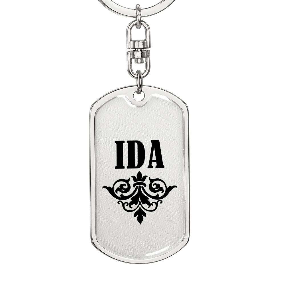 Ida v01a - Luxury Dog Tag Keychain